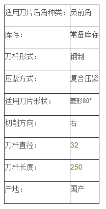 負前角內孔車刀